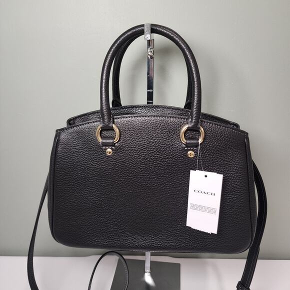 NWT Coach CAL54 Savannah Small Carryall Bag In Leather/Gold/Black - Picture 3 of 7